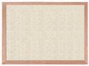 Aarco Clear Lacquer Finish Red Oak Frame Burlap Weave Cappuccino Vinyl Bulletin Board, 18 inch Height x 24 inch Width