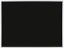 Aarco VIC Clear Satin Anodized Aluminum Frame Black Cork Durable Bulletin Board, 36 inch Height x 48 inch Width