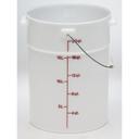Cambro Plastic Natural White Pail with Bail Handle, 22 Quart Capacity