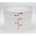 Cambro Polyethylene Round White Food Storage Container, 12 Quart Capacity