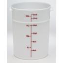 Cambro Polyethylene Round White Food Storage Container, 22 Quart Capacity