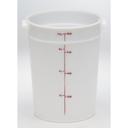 Cambro Polyethylene Round White Food Storage Container, 8 Quart Capacity