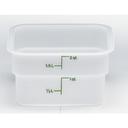 Cambro Camsquares Poly Kelly Green Graduation Mark White Food Storage Container, 2 Quart Capacity