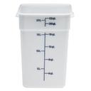 Cambro Camsquares Poly Midnight Blue Graduation Mark White Food Storage Container, 22 Quart Capacity