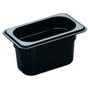 Cambro Camwear One Ninth Size Black Polycarbonate Food Pan, 0.9 Quart Capacity