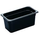 Cambro Camwear One Third Size Black Polycarbonate Food Pan, 5.6 Quart Capacity