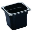 Cambro Camwear One Sixth Size Black Polycarbonate Food Pan, 2.4 Quart Capacity