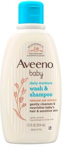 Aveeno Baby Lightly Scented Daily Wash and Shampoo, 12 Fluid Ounce -- 12 per case