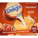 International Delight Hazelnut Liquid Creamer -- 192 per case.