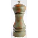 World Tableware Vintage Green Pepper Mill with Worn Glaze, 2.25 inch Dia x 6 inch Height