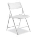 NPS AirFlex Series White Seat/Back/Base Premium Poly Folding Chair with 17.25 inch Seat Height, Supports 1000 Pound -- 4 per case