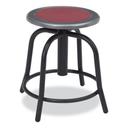 NPS 6800 Series Burgundy Seat Black Base 18 to 24 inch Seat Height Adjustable Metal Seat Stool, Supports 300 Pound