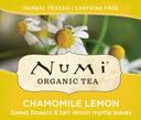 Numi Organic Chamomile Lemon Herbal Tea, 100 Count.