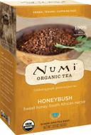 Numi Organic Honeybush Herbal Tea, 18 tea bags per pack -- 6 per case.
