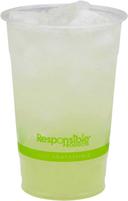 Responsible Products PLA Compostable Clear Cold Cup, 20 Ounce Capacity  -- 1000 per case