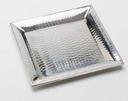 American Metalcraft Stainless Steel Square Hammered Serving Tray, 12 inch Square x 1 inch Height