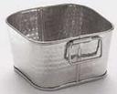 American Metalcraft Stainless Steel Square Hammered Finish Tub, 6 inch Square