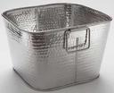 American Metalcraft Stainless Steel Square Hammered Finish Tub, 14 inch Square