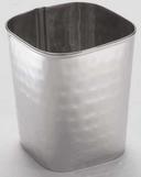 American Metalcraft Stainless Steel Square Hammered Fry Cup, 12 Ounce