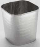 American Metalcraft Stainless Steel Square Hammered Fry Cup, 28 Ounce