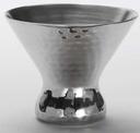 American Metalcraft Stainless Steel Hammered Finish Double Wall Martini Glass, 7 Ounce