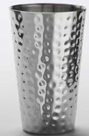 American Metalcraft Stainless Steel Hammered Mirror Finish Double Wall Tumbler, 16 Ounce