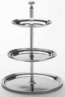 American Metalcraft Stainless Steel Three Tier Stand, 8 1/2 inch Dia x 11 3/4 inch Height