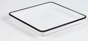 American Metalcraft Black Speckled Rimmed Square White Melamine Bowl, 28 Ounce