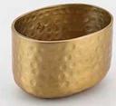 American Metalcraft Gold Hammered Aluminum Sugar Packet Holder, 6 Ounce