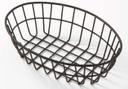 American Metalcraft Black Oval Wire Grid Basket, 9 inch Length x 6 inch Width x 2-1/2 inch Height