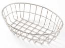 American Metalcraft Stainless Steel Oval Wire Grid Basket, 9 inch Length x 6 inch Width x 2-1/2 inch Height