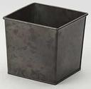 American Metalcraft Sixth Size Rectangular Onyx Galvanized Beverage Tub, 6 inch Length x 6-1/4 inch Width x 5-3/4 inch Height