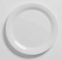 American Metalcraft Jane Collection White Melamine Wide Rim Plate, 9 inch Dia X 3/4 inch Height
