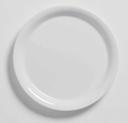 American Metalcraft Jane Collection White Melamine Narrow Rim Plate, 7-1/2 inch Dia X 5/8 inch Height