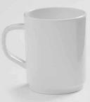 American Metalcraft Jane Collection Tritan White Melamine Stackable Mug, 10 Ounce
