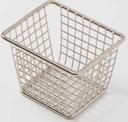 American Metalcraft Stainless Steel Rectangular Mini Snack Basket without Handle, 4-1/8 inch Length x 3-3/8 inch Width x 3 inch Height