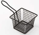 American Metalcraft Black Square Mini Fry Basket with 4 inch Handle, 4 inch Square . X 3 inch Height
