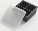 American Metalcraft Black Silicone Cube Ice Mold, 4 1/2 x 4 1/2 x 2 inch