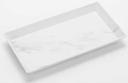 American Metalcraft White Marble Melamine Rectangle Platter, 14 inch Length