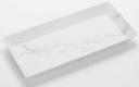 American Metalcraft White Marble Melamine Rectangle Platter, 21 inch Length