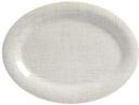 American Metalcraft Jane Casual Collection Linen Melamine Oval Serving Platter, 12 inch Length x 9 inch Width x 7/8 inch Height