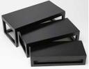 American Metalcraft Black Wood Solid Frame Rectangular 3 Piece Riser Set -- 1 set
