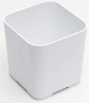 American Metalcraft White Melamine Square Jar, 44 Ounce Capacity