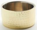 American Metalcraft Stainless Steel Satin Finish Gold Hammered Double Wall Bowl, 17 Ounce