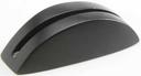 American Metalcraft Black Hammered Aluminum Half Moon Card Holder, 2-1/8 inch Length x 3/4 inch Width x 3/4 inch Height