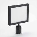 American Metalcraft Black Finish Horizontal Retractable Barrier System Sign, 11 x 8 1/2 inch