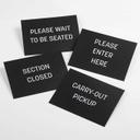 American Metalcraft Horizontal 4 Piece Sign Message Pack Set -- 1 set