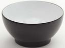 American Metalcraft Black White Round Melamine Noodle Bowl, 50 Ounce
