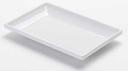 American Metalcraft White Melamine Rectangular Mini Plate, 6 5/8 inch Length
