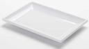 American Metalcraft White Melamine Rectangular Mini Plate, 8 1/2 inch Length